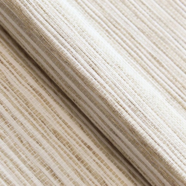 Tempaper Natural and White Tight Weave Horizontal Paperweave Grasscloth Unpasted Textured Wallpaper Sample, 4.5 in. x 4.5 in.