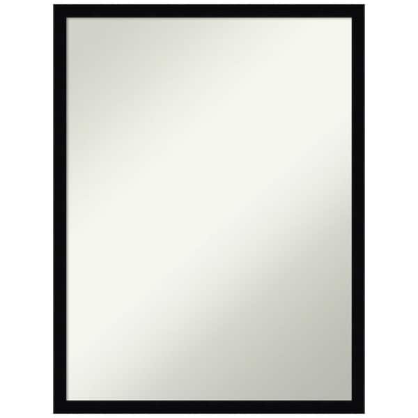 Amanti Art Svelte Noir Black 19.5 in. x 25.5 in. Non-Beveled Modern Rectangle Wood Framed Wall Mirror in Black