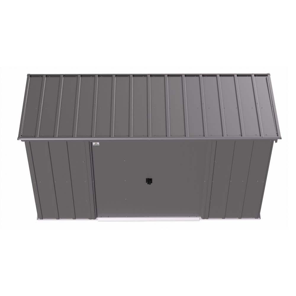 10 ft. x 4 ft. Charcoal Galvanized Steel Storage Shed Kit