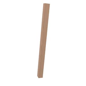 Stair Parts 4000 66 in. x 3 in. Unfinished Red Oak Square Craftsman Solid Core Newel Post for Stair Remodel