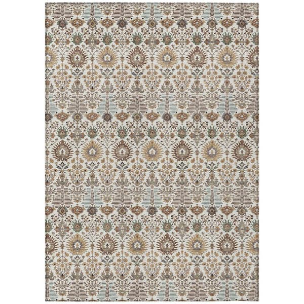 Chantille Machine Washable Indoor/Outdoor Abstract ACN2251 Ivory 10 ft. x 14 ft. Area Rug