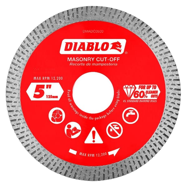 DIABLO 5 in. Diamond Continuous Rim Cut-Off Discs for Masonry