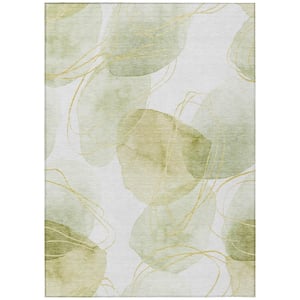 Chantille ACN544 Green 5 ft. x 7 ft. 6 in. Machine Washable Indoor/Outdoor Geometric Area Rug