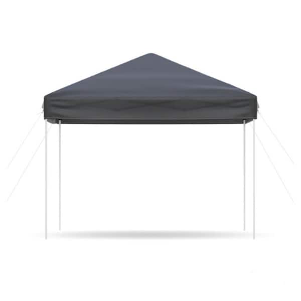 10 ft. x 10 ft. Instant Pop Up Canopy Tent Sun Shelter in Black with Adjustable Height & Portable Bag