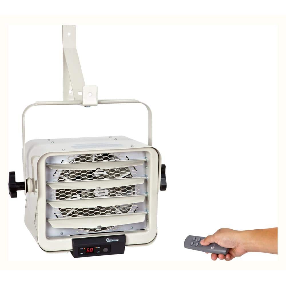 7500-Watt 240-Volt Hardwired Shop Garage Electric Heater Wall/Ceiling Mounted with Remote Controlled Thermostat