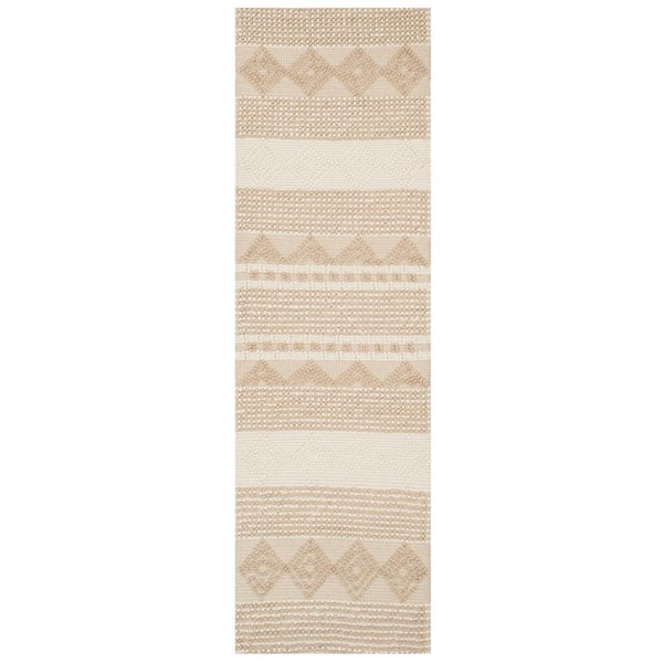 SAFAVIEH Natura Beige/Ivory 2 ft. x 8 ft. Geometric Runner Rug