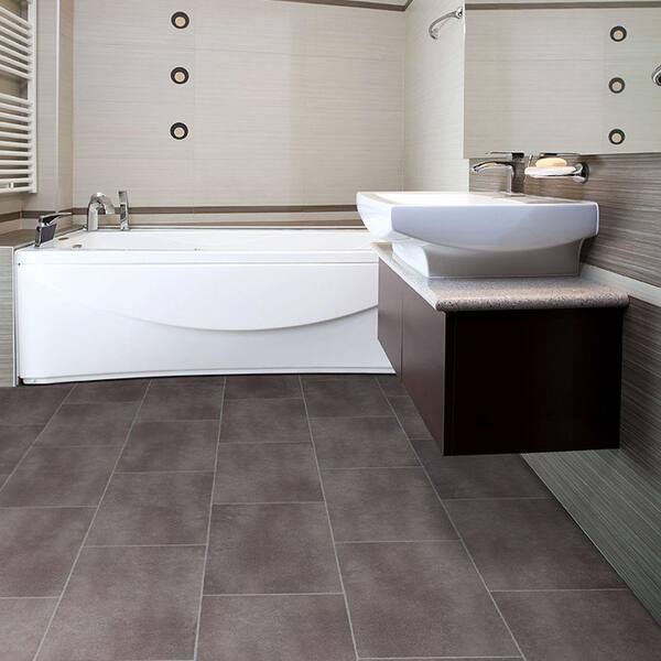 TrafficMaster - Coastal Grey 12 in. x 24 in. Vinyl Tile Flooring (29 sq. ft. / case)
