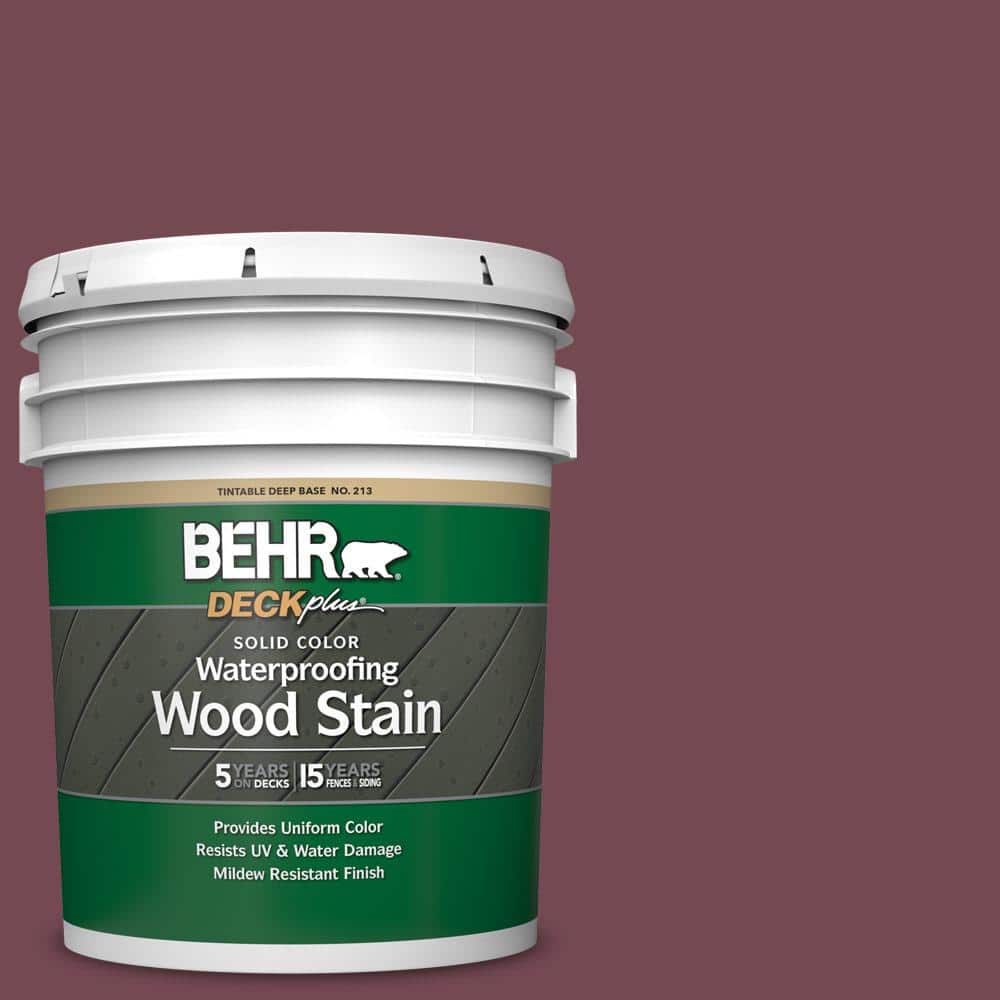 5 gal. #PPU2-20 Oxblood Solid Color Waterproofing Exterior Wood Stain