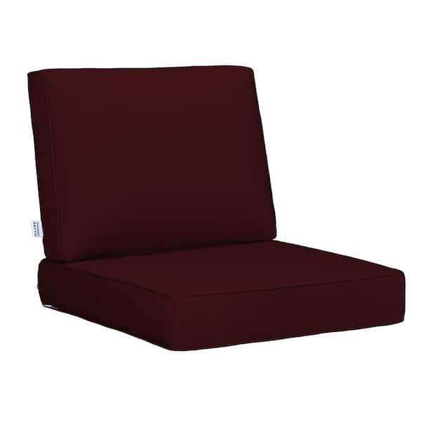 Uixe 23 in. x 24 in. 18 in. x 23 in. 2-Piece Deep Seat Rectangle ...