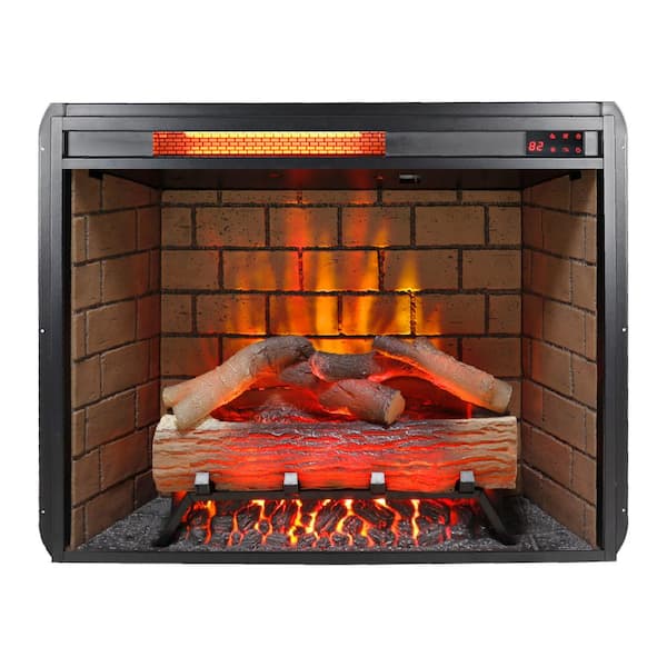 Edendirect 28 in. Ventless Electric Fireplace Insert Touch Panel Home Decor Heater, Smokeless Firebox