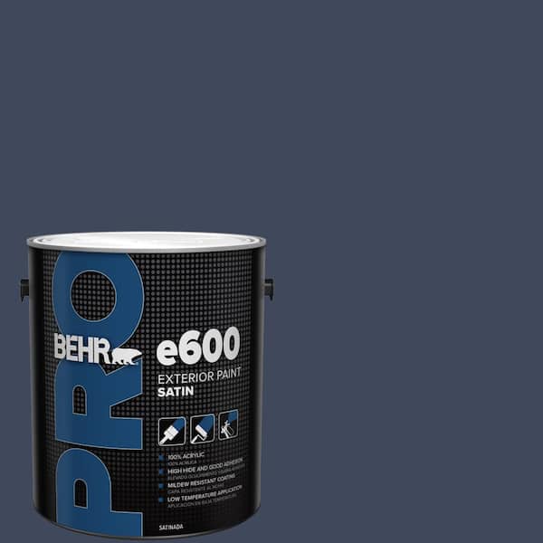 BEHR PRO 1 gal. #S530-7 Dark Navy Satin Exterior Paint