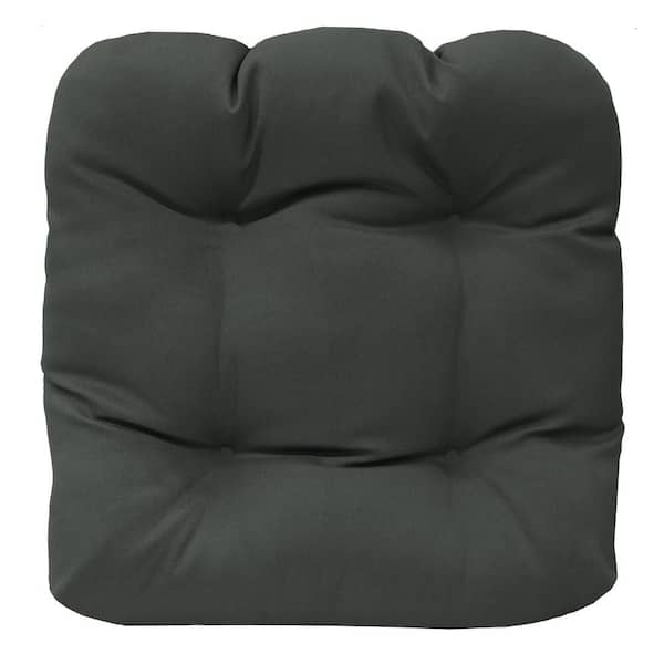 OUTDOOR DECOR BY COMMONWEALTH Ebony Outdoor Cushion Settee in Black 19 x 19 - Includes 1-Settee Cushion