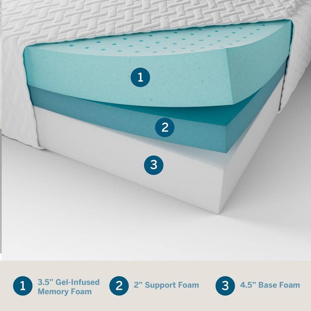 10in. Plush Gel Memory Foam Tight Top Twin Mattress - thumbnail 2