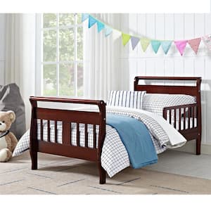 Steele Cherry Wood Toddler Bed with Safety Rails