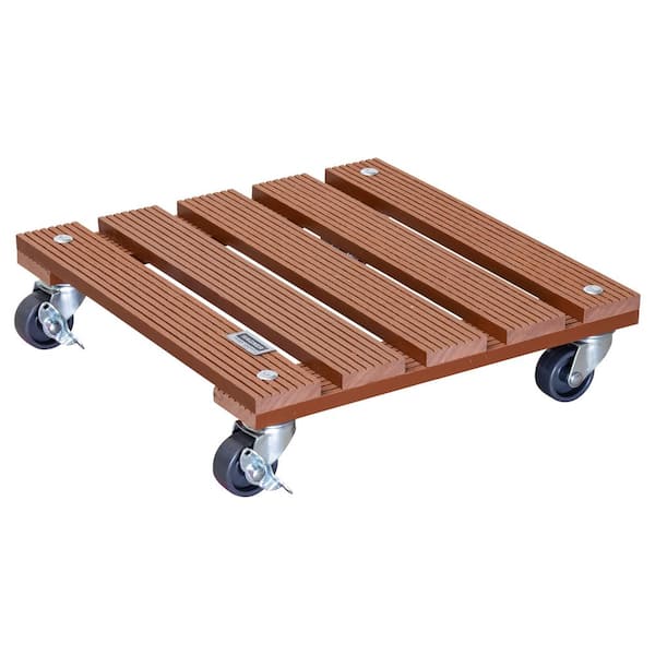 Wagner 2.75 in. H, 11.4 in. Dia Terra Cotta Square WPC Plant Caddy