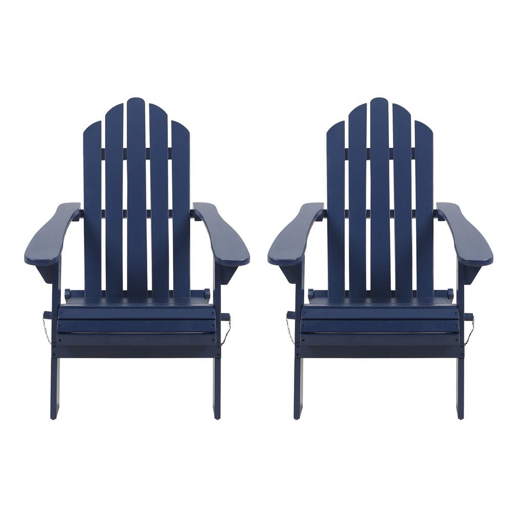 Cytheria Navy Blue Folding Wood Adirondack Chair (2-Pack) price history on PriceWatchPro