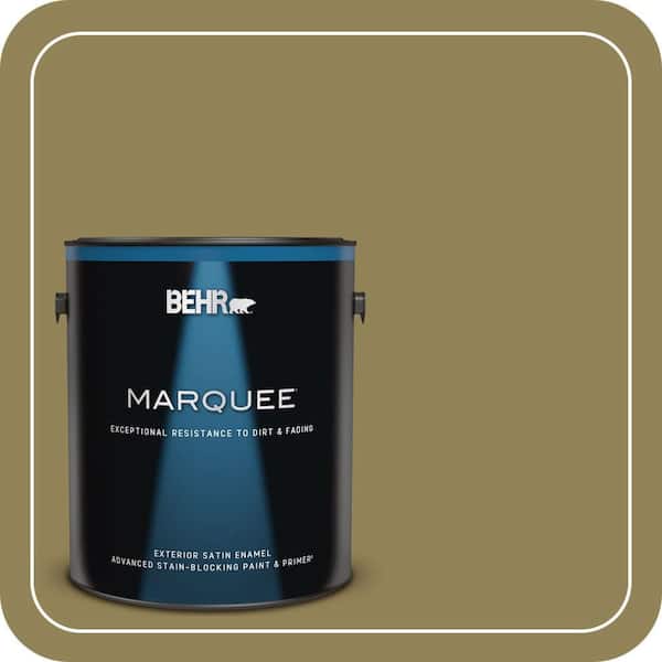 BEHR MARQUEE 1 gal. #S330-6 Dash of Oregano Satin Enamel Exterior Paint & Primer