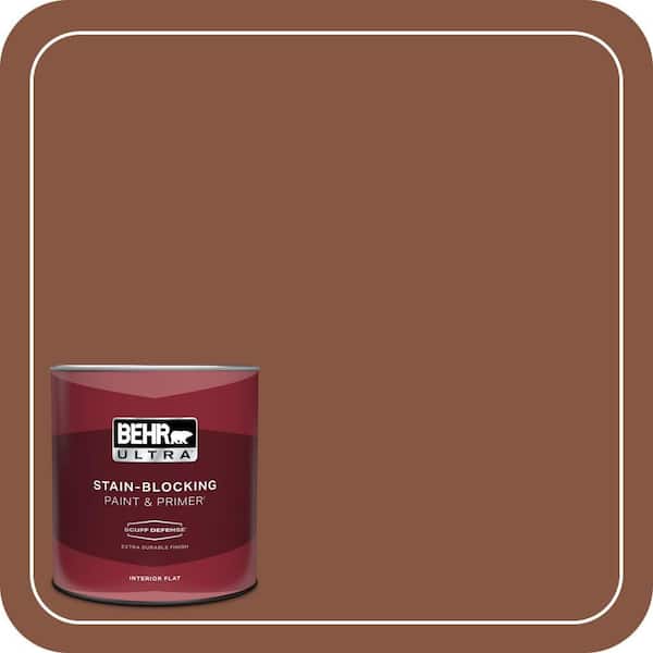 BEHR ULTRA 1 qt. #S210-7 October Leaves Extra Durable Flat Interior Paint & Primer