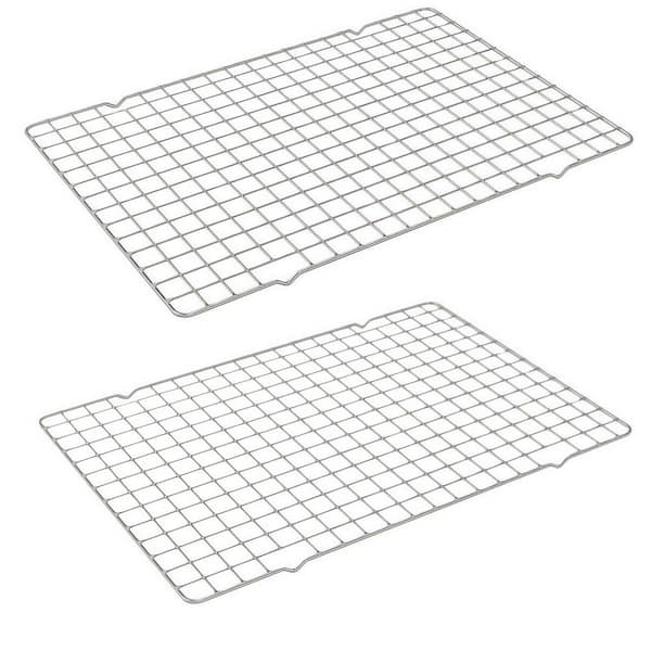 10 in. x 15 in. Stainless Steel Cooling Racks with Dishwasher Safe for Cooking, Baking, Grilling and Roasting (2-Pack)