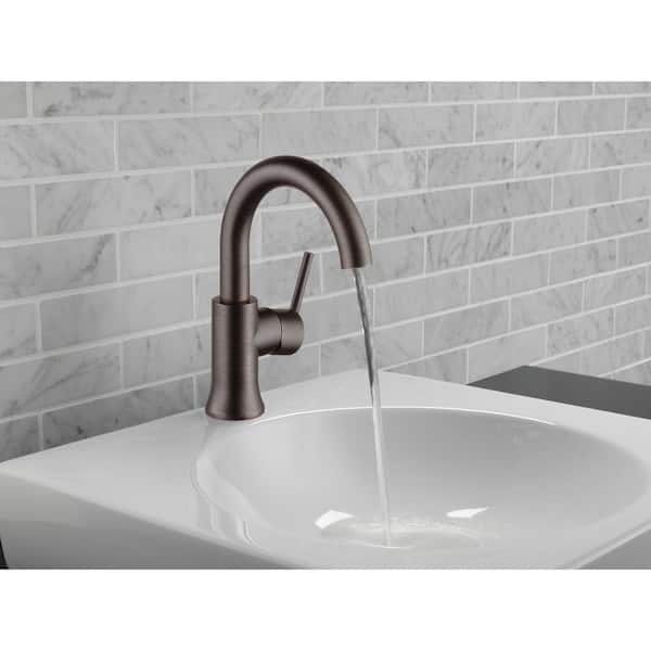Trinsic Single Hole Single-Handle Bathroom Faucet with Metal Drain Assembly in Venetian Bronze