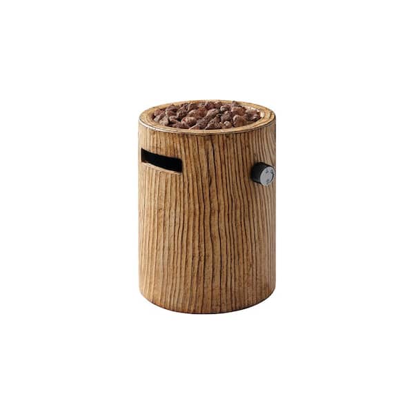Kadehome 14 in. Brown Outdoor Gas Fire Tree Suitable for The Garden or Balcony
