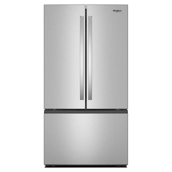 36 in. 31 cu. ft. Standard Depth French Door Refrigerator in Fingerprint Resist Stainless Finish w/ Interior Dispenser