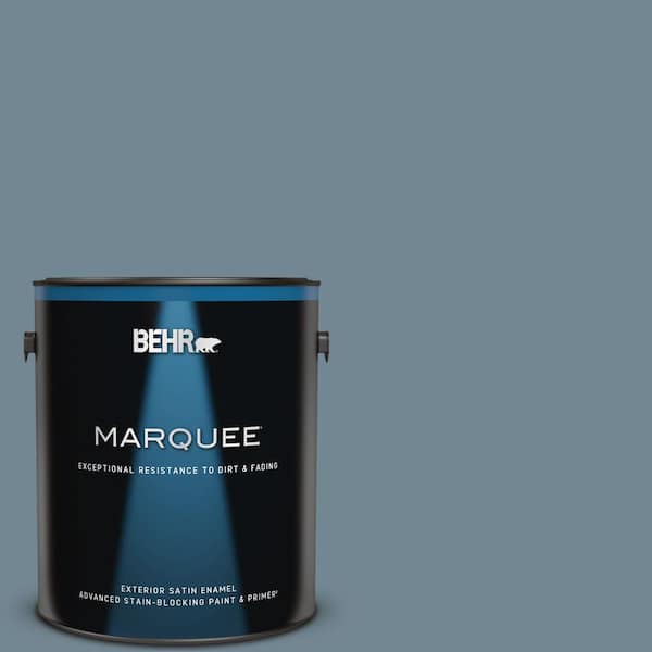 BEHR MARQUEE 1 gal. Home Decorators Collection #HDC-AC-24 Lyric Blue Satin Enamel Exterior Paint & Primer