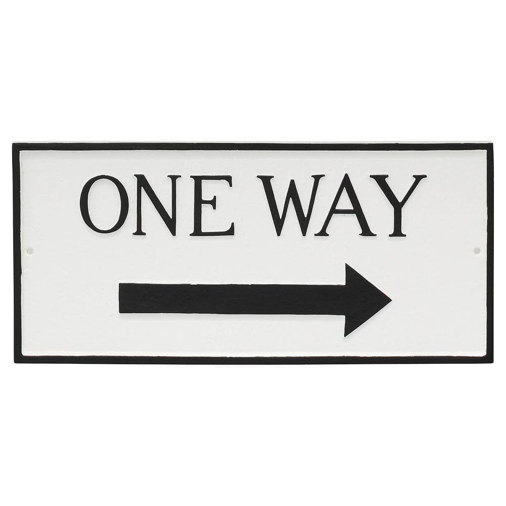 7.25 in. x 15.75 in. Standard Rectangle Right One Way Statement Plaque Sign - White/Black price history on PriceWatchPro