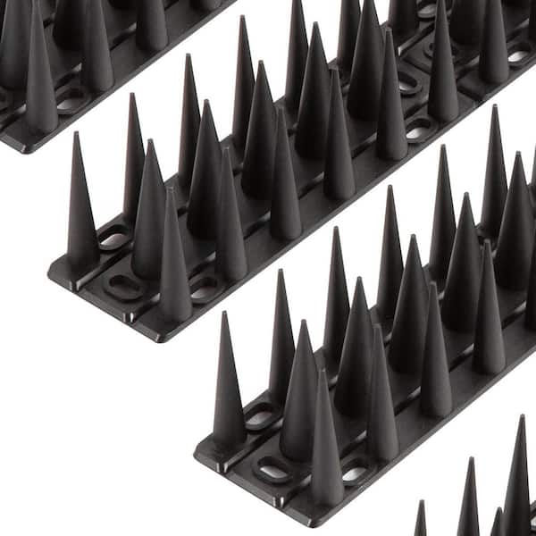 Phewnyzo Plastic Bird Spikes, 12. 5 in. Base, Covers 22 ft