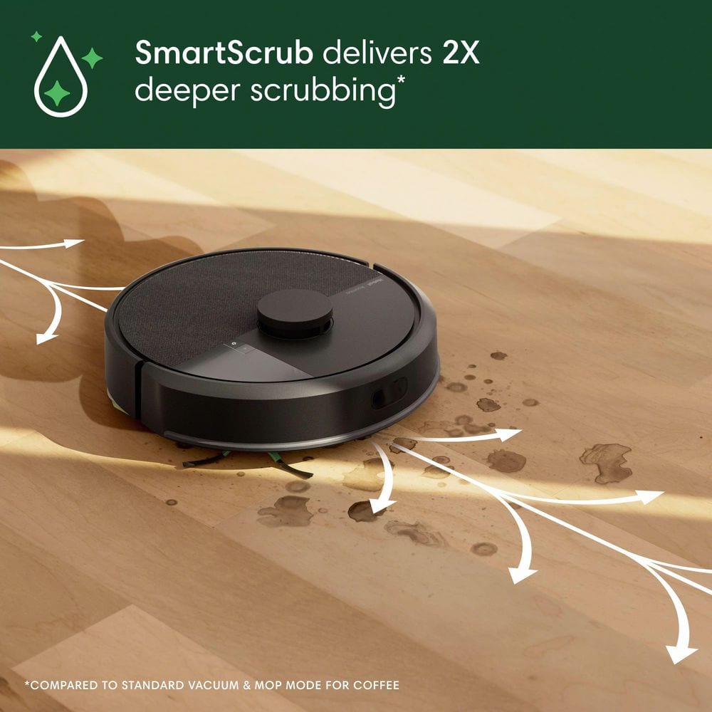 Roomba 105 Combo 13. 2 in. Robotic Vacuum and Mop   with Smart Navigation   AutoEmpty Dock​ in Black