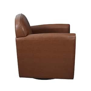 Cedar Brown Faux Leather Armchair