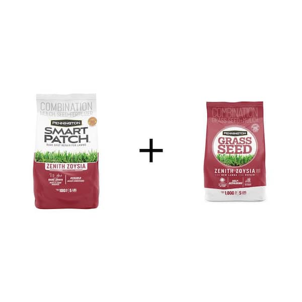 5 lbs. Smart Patch Zoysia Grass Seed with Mulch, Fertilizer and Zenith Zoysia 5 lb. Grass Seed and Mulch Combo