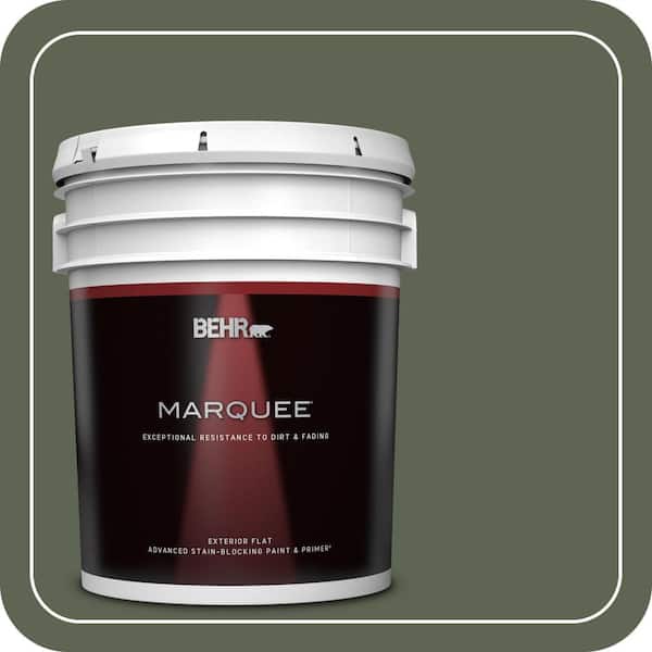 BEHR MARQUEE 5 gal. #N390-7 Cypress Vine Flat Exterior Paint & Primer
