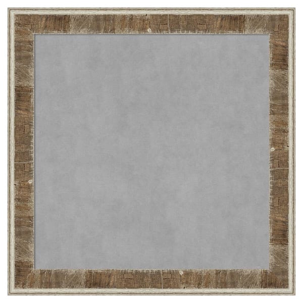 Amanti Art Farmhouse Brown Narrow 29 in. x 29 in. Framed Magnetic Board