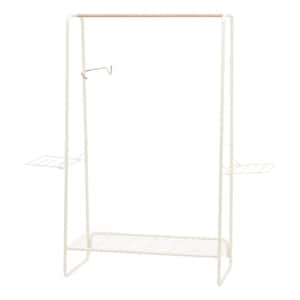 White Metal Clothes Rack 54.92 in. W x 596 in. H
