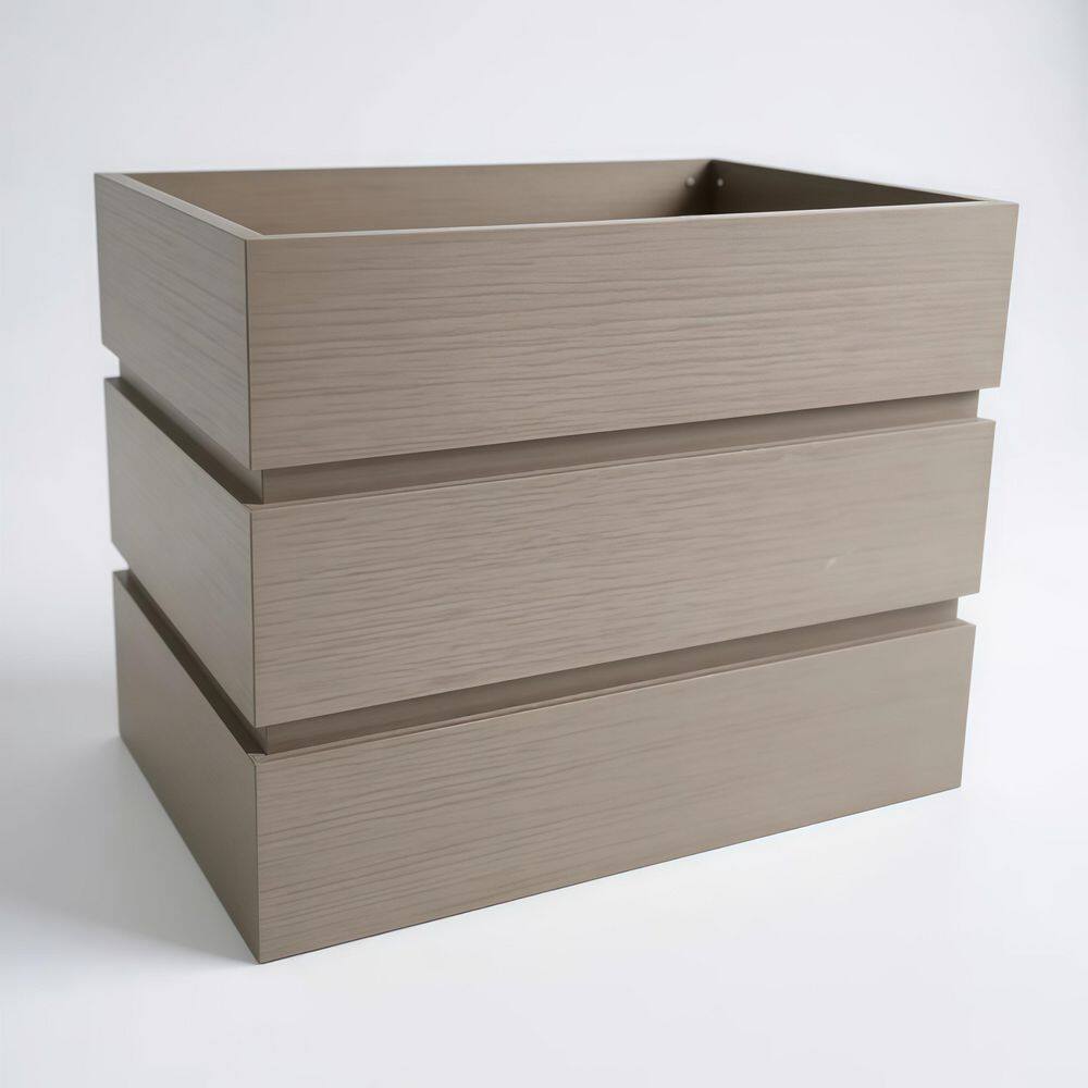 Rectangular Terrace Planter Box, Brown Grey, Lightweight Aluminum with Drainage & Adjustable Depth price history on PriceWatchPro