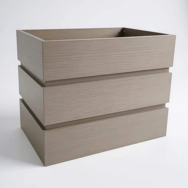 Large Wood Indoor/Outdoor Planter (17.7 in. W x 15.1 in. H