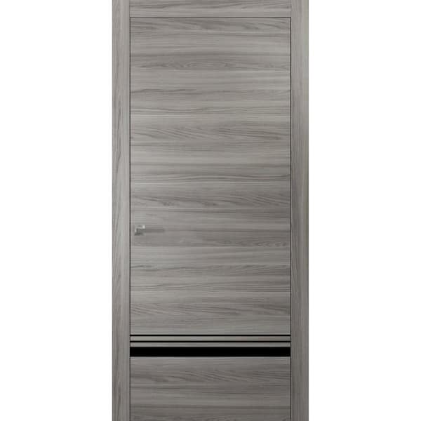 0012 32 in. x 84 in. Right-Hand/Inswing Solid Ginger Ash Wood Single Prehung Interior Door with Hardware