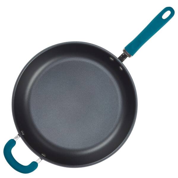 https://images.thdstatic.com/productImages/a5fa8db0-f64a-41e8-9f73-7069f62f5336/svn/gray-with-teal-handle-rachael-ray-skillets-81130-a0_600.jpg