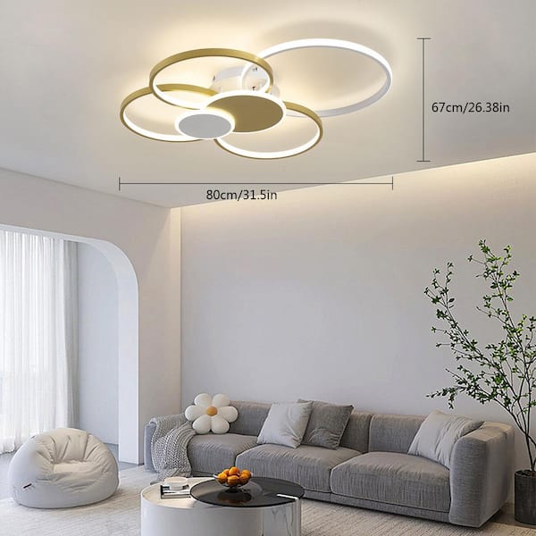 Modern ringed fashion led ceiling light