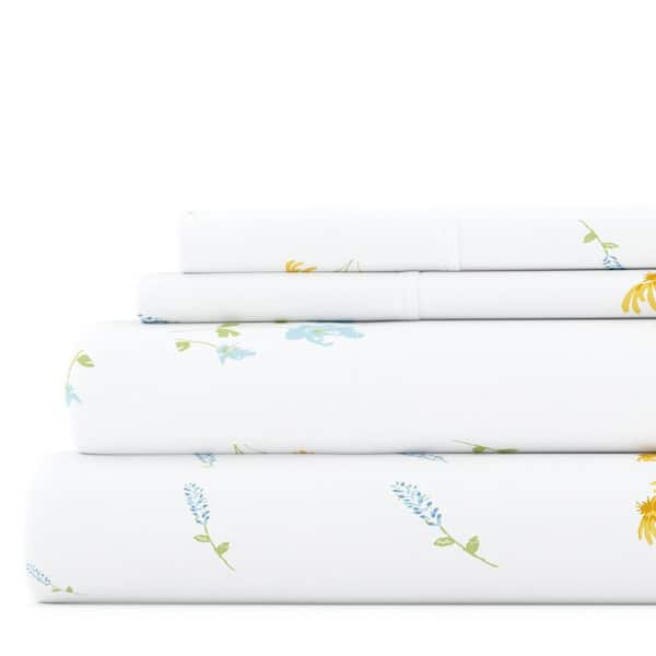 Becky Cameron Premium Ultra Soft 4-Piece Light Blue Bluebirds Pattern Microfiber Twin Sheet Set