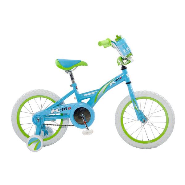 Kawasaki Monocoque Kid's Bike, 16 in. Wheels, 11 in. Frame, Girl's Bike in Blue
