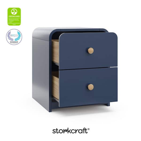 Storkcraft Santos Midnight Blue 2-Drawer Nightstand 03761-15M