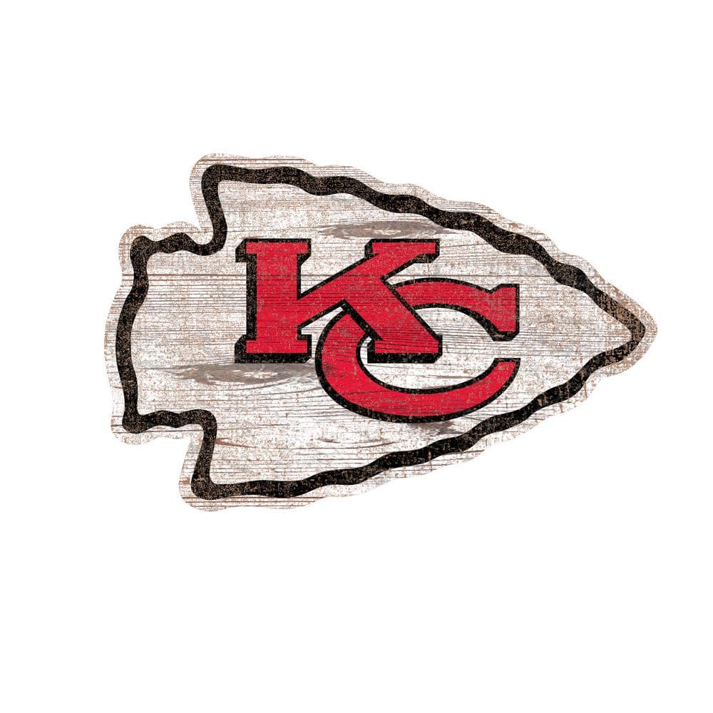 Adventure Furniture NFL Indoor Kansas City Chiefs Distressed Logo Cutout  Wood Sign N0843-KCC - The Home Depot
