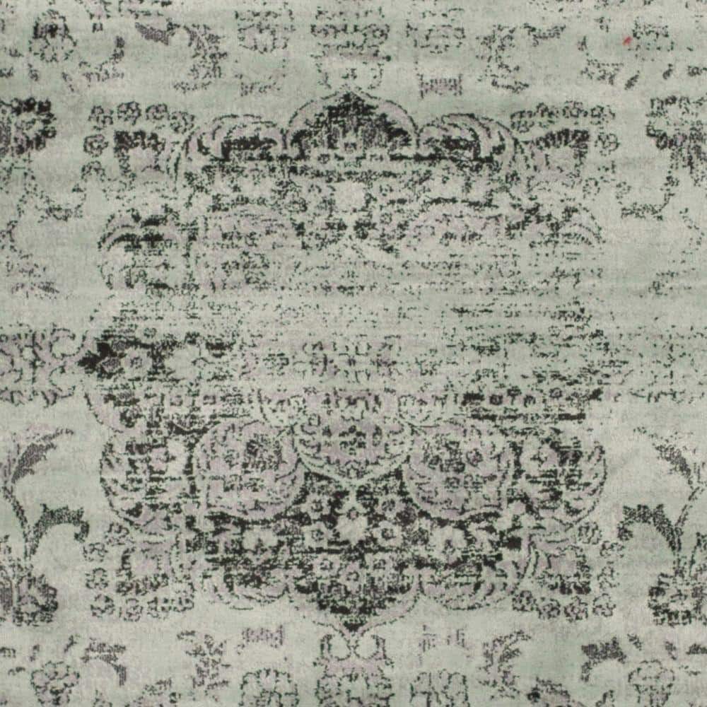 Spruce and Ivory Hand-knotted Rectangular Area Rug 5' x 7'