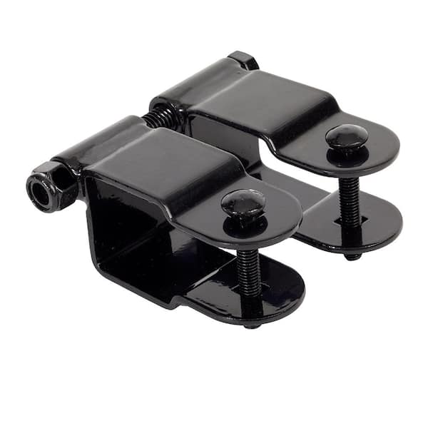 Versai 1.5 in. Black Steel Gate Fence Hinge Gate (2-Pack )