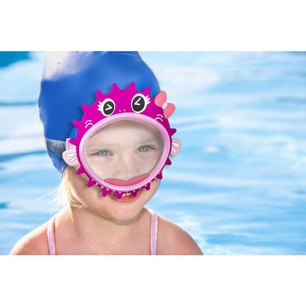 Poolmaster Pink Fish Scuba Swimming Pool Face Mask 00006 - The Home Depot