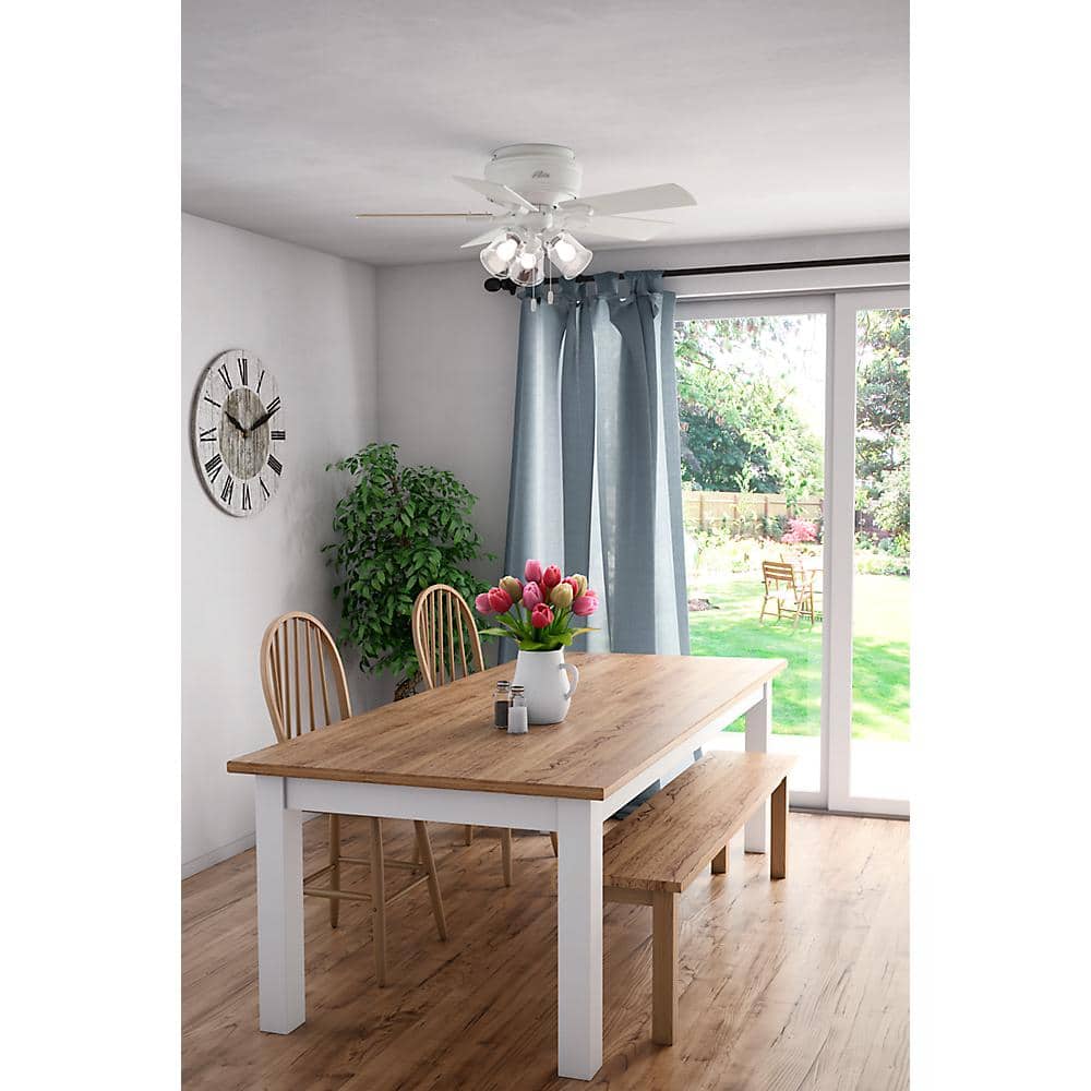 Hunter Crestfield 42 in. LED Indoor Low Profile Fresh White