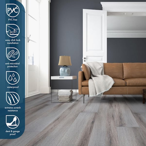 Boone Lane Oak 9.4 in. W x 60 in. L Waterproof Hybrid Resilient Flooring (19.6 sqft/case)