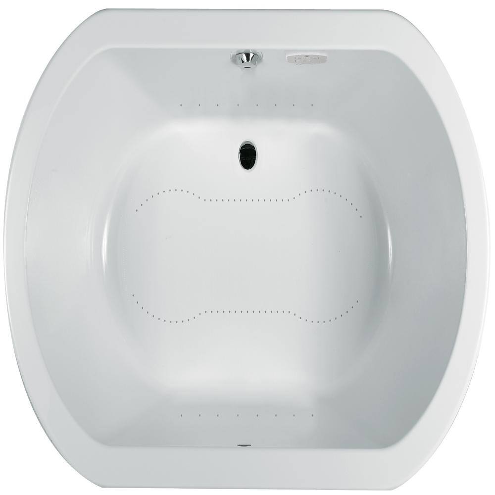 JACUZZI Anza 72 in. x 42 in. Oval Air Bath Bathtub with Center Drains